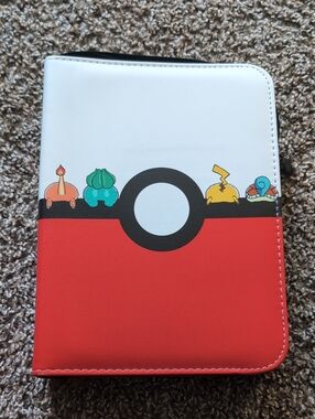Pikachu, Squirtle, Bulbasaur, And Charmander Butts Pokeball Pokemon Card Binder